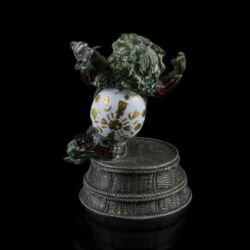 Picture 2/3 -Antique silver enamel-decorated Bacchus figurine