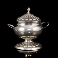 Picture 1/4 -Italian silver sugar bowl with lid
