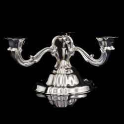 Picture 1/4 -Háromkarú bécsi ezüst asztali gyertyatartó