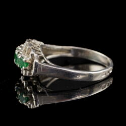 Picture 4/5 -Alliance fazonú női ezüst gyűrű smaragdokkal és gyémántokkal