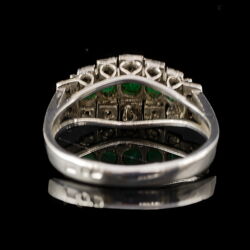 Picture 5/5 -Alliance fazonú női ezüst gyűrű smaragdokkal és gyémántokkal