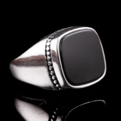 Picture 1/6 -Férfi ónixköves ezüst pecsétgyűrű