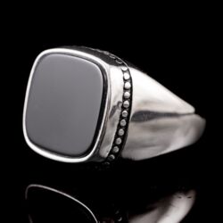 Picture 4/6 -Férfi ónixköves ezüst pecsétgyűrű