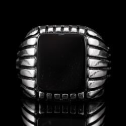 Picture 2/5 -Férfi ónixköves ezüst pecsétgyűrű