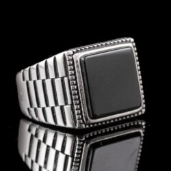 Picture 1/5 -Férfi ezüst pecsétgyűrű ónixlappal