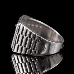 Picture 4/5 -Férfi ezüst pecsétgyűrű ónixlappal