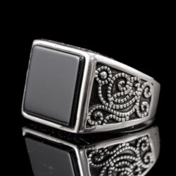 Picture 3/5 -Férfi ezüst pecsétgyűrű ónixlappal