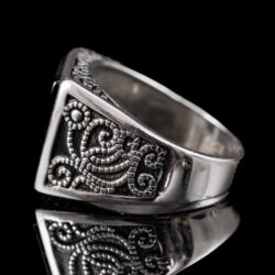 Picture 4/5 -Férfi ezüst pecsétgyűrű ónixlappal