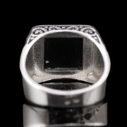 Picture 5/5 -Férfi ezüst pecsétgyűrű ónixlappal