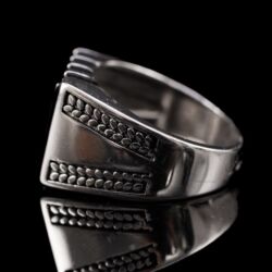 Picture 4/5 -Férfi ezüst pecsétgyűrű fekete ónixlappal