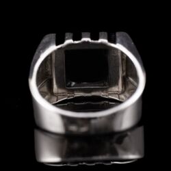 Picture 5/5 -Férfi ezüst pecsétgyűrű fekete ónixlappal