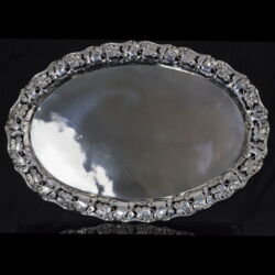 Picture 1/3 -Viennese Art Nouveau oval silver tray