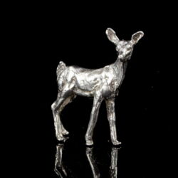 Kép 2/2 - Mini ezüst őzike figura