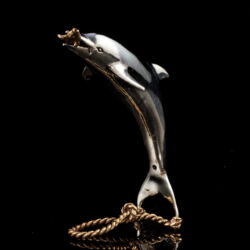 Kép 2/2 - Mini ezüst delfin figura