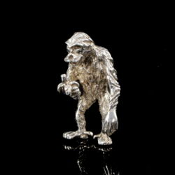 Kép 2/2 - Mini ezüst majom csimpánz figura