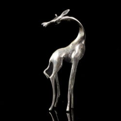 Kép 2/2 - Mini ezüst Zsiráf figura