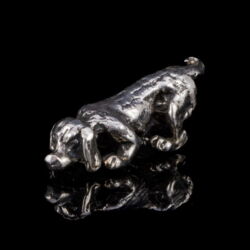 Kép 1/2 - Mini ezüst vadászkopó kutya figura