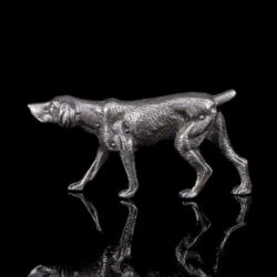 Kép 2/2 - Mini ezüst vizsla kutya figura