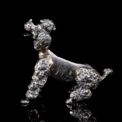Kép 1/2 - Mini ezüst uszkár kutya figura