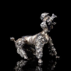 Kép 2/2 - Mini ezüst uszkár kutya figura