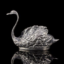 Kép 2/2 - Mini ezüst hattyú figura