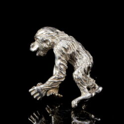 Kép 2/2 - Mini ezüst csimpánz figura