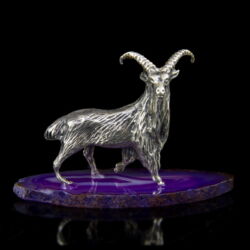 Kép 1/2 - Mini ezüst kőszáli kecske figura
