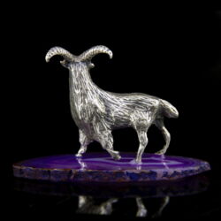 Kép 2/2 - Mini ezüst kőszáli kecske figura