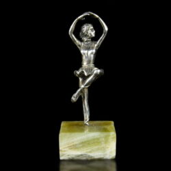 Kép 1/2 - Mini Ezüst balerína figura