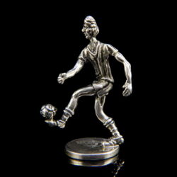 Picture 2/2 -Mini silver football player figure