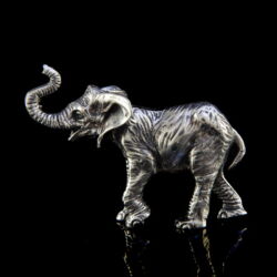 Kép 2/2 - Mini ezüst elefánt figura