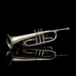 Kép 2/2 - Mini ezüst trombita