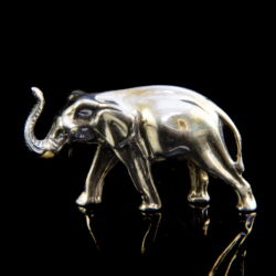 Kép 1/3 - Mini ezüst elefánt figura