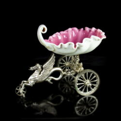 Picture 3/5 -Silver delicacy basket on a pegasus-drawn cart