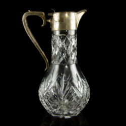 Picture 2/2 -English silver and lead crystal wine decanter