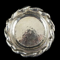 Picture 1/3 -Round silver tray with punched decoration