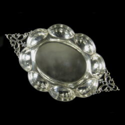 Picture 1/2 -German silver wine tasting bowl with handles