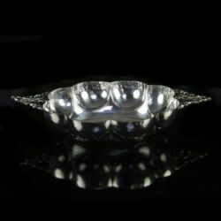Picture 2/2 -German silver wine tasting bowl with handles