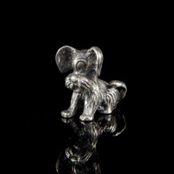 Kép 1/2 - Mini ezüst kutya figura
