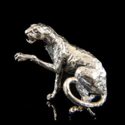 Kép 2/2 - Mini ezüst leopárd figura