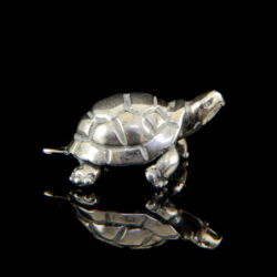 Kép 1/2 - Mini ezüst teknős figura