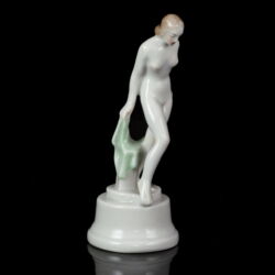 Picture 1/4 -Herendi fürdőző női akt porcelán mini figura