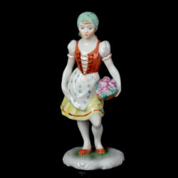 Picture 2/5 -Herendi porcelán Kislány virágkosárral 