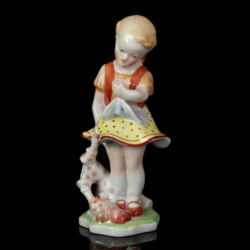 Picture 2/5 -Herendi porcelán figura kislány játék babával