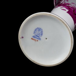 Kép 3/3 - Herendi porcelán Pink Indiaikosár mintás tölcsér váza