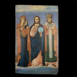 Kép 1/3 - Ikon: A kiválasztott szentek (Krisztus, Mária, Szent Miklós)