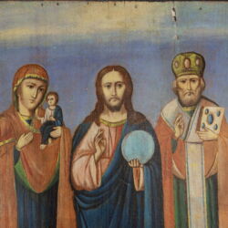 Kép 2/3 - Ikon: A kiválasztott szentek (Krisztus, Mária, Szent Miklós)