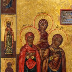 Picture 4/7 -Krisztus keresztrefeszítése ikon kisméretű bronz pravoszláv kereszttel