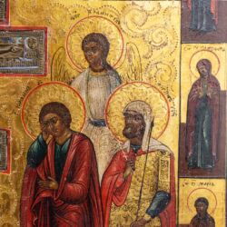 Picture 5/7 -Krisztus keresztrefeszítése ikon kisméretű bronz pravoszláv kereszttel