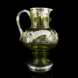 Picture 5/6 -Franz Joseph glass wine jug - from Dr. Kaps to the Vienna Shooting Society